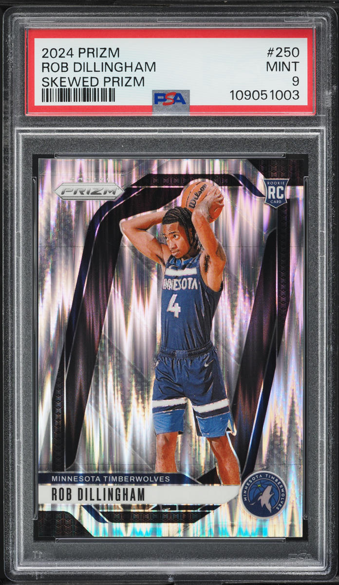 2024 Panini Prizm Skewed Rob Dillingham ROOKIE /249 #250 PSA 9 MINT