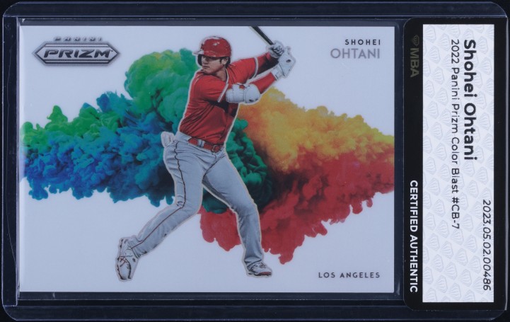 2022 Panini Prizm Color Blast Shohei Ohtani #CB-7 MBA AUTH