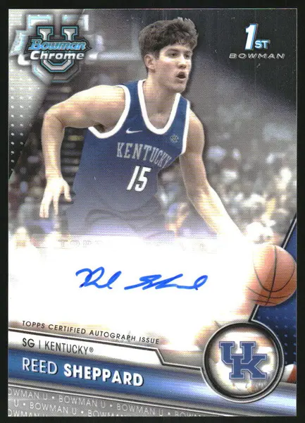 2023-24 Bowman University Chrome Prospects Autograph #BCPA-RS Reed Sheppard Auto