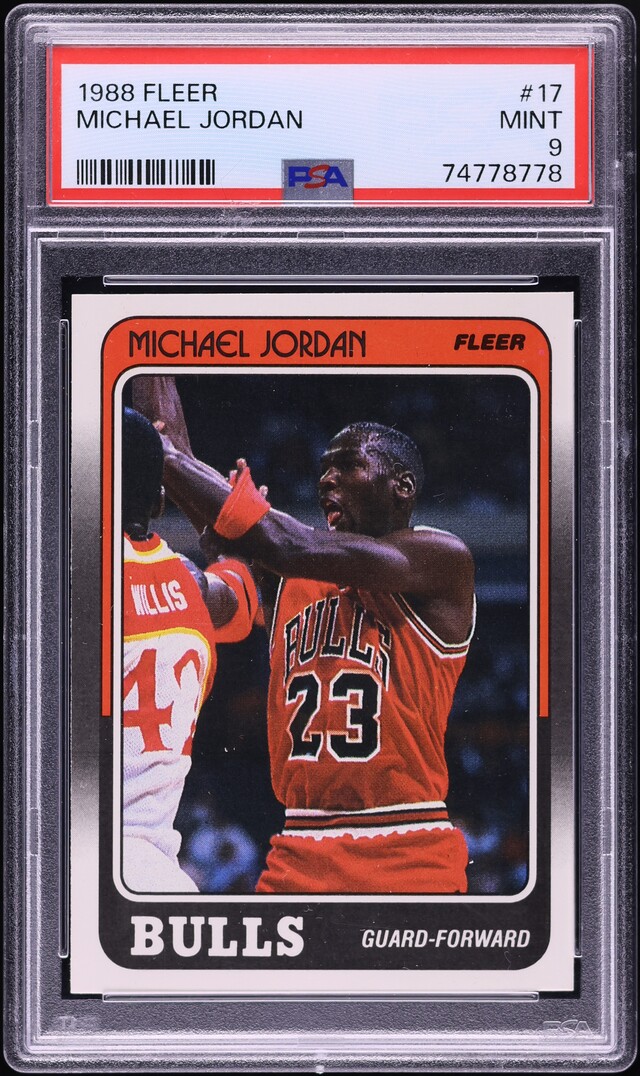 1988 Fleer Basketball Michael Jordan #17 PSA 9 MINT