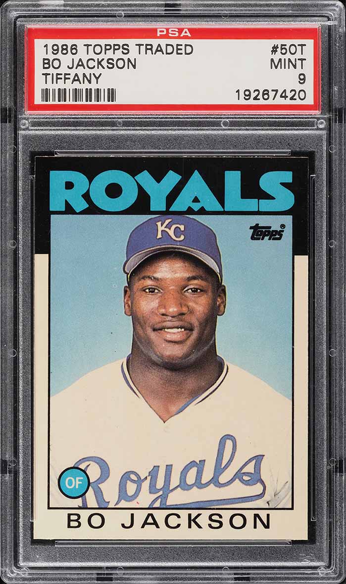 1986 Topps Traded Tiffany Bo Jackson Tiffany ROOKIE #50T PSA 9 MINT