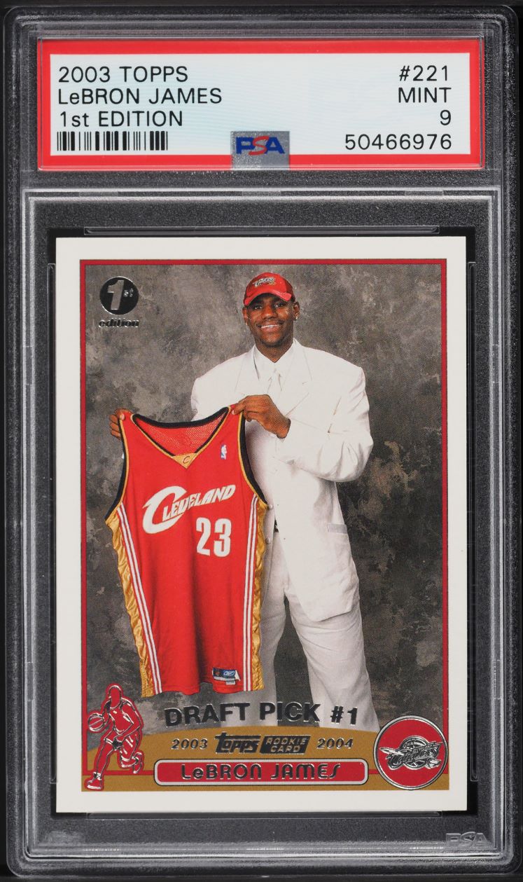 2003 Topps 1st Edition LeBron James ROOKIE #221 PSA 9 MINT