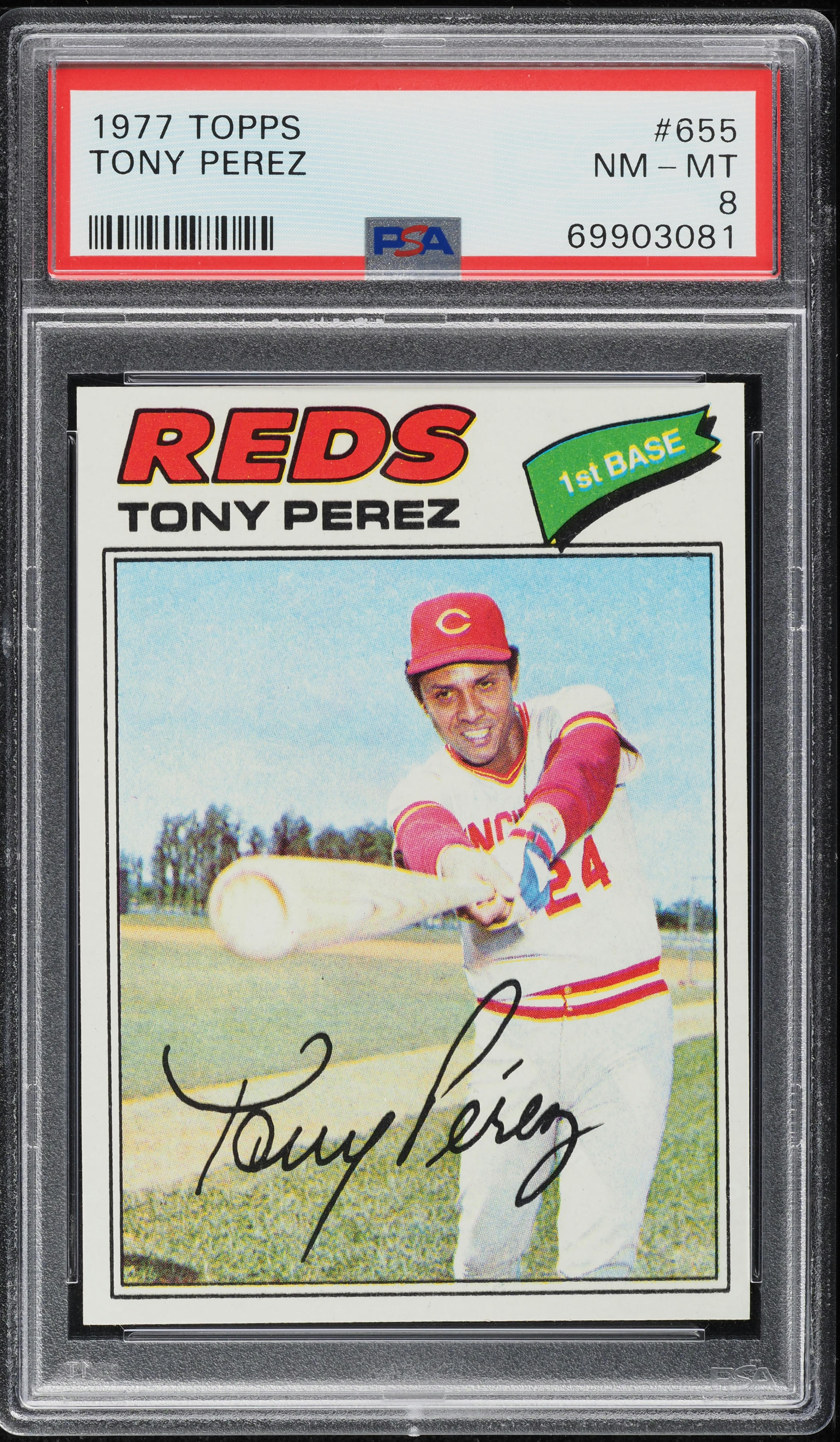 1977 Topps Tony Perez #655 PSA 8 NM-MT