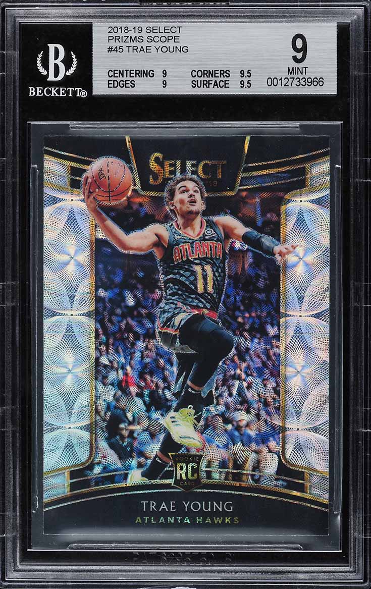 2018 Select Concourse Scope Prizm Trae Young ROOKIE #45 BGS 9 MINT
