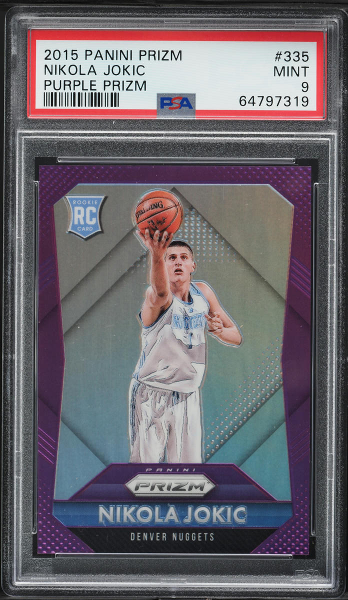 2015 Panini Prizm Purple Nikola Jokic ROOKIE /99 #335 PSA 9 MINT