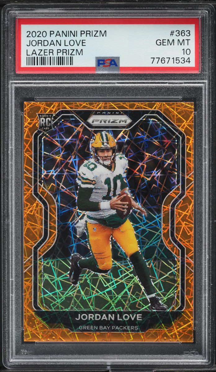 2020 Panini Prizm Lazer Jordan Love ROOKIE #363 PSA 10 GEM MINT