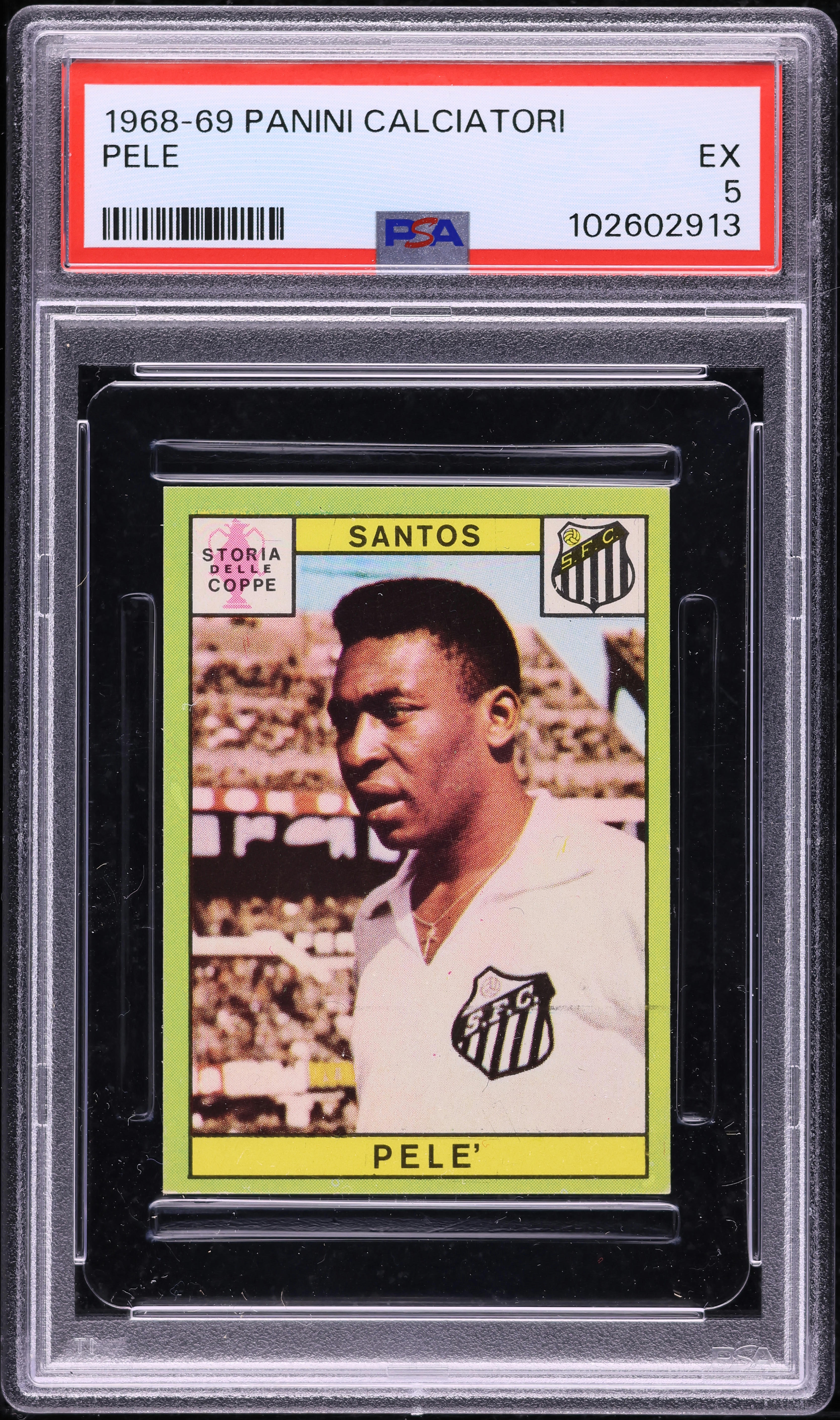 1968 Panini Calciatori Soccer Pele PSA 5 EX