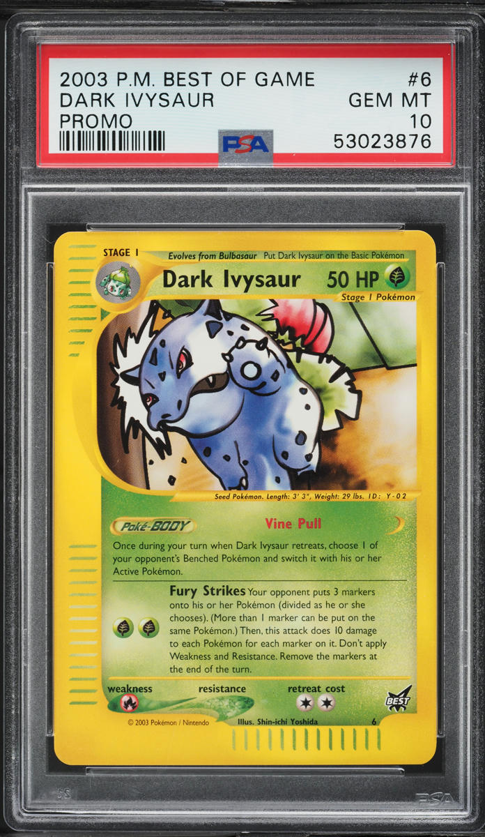 2003 Pokemon Best Of Game Promo Dark Ivysaur #6 PSA 10 GEM MINT