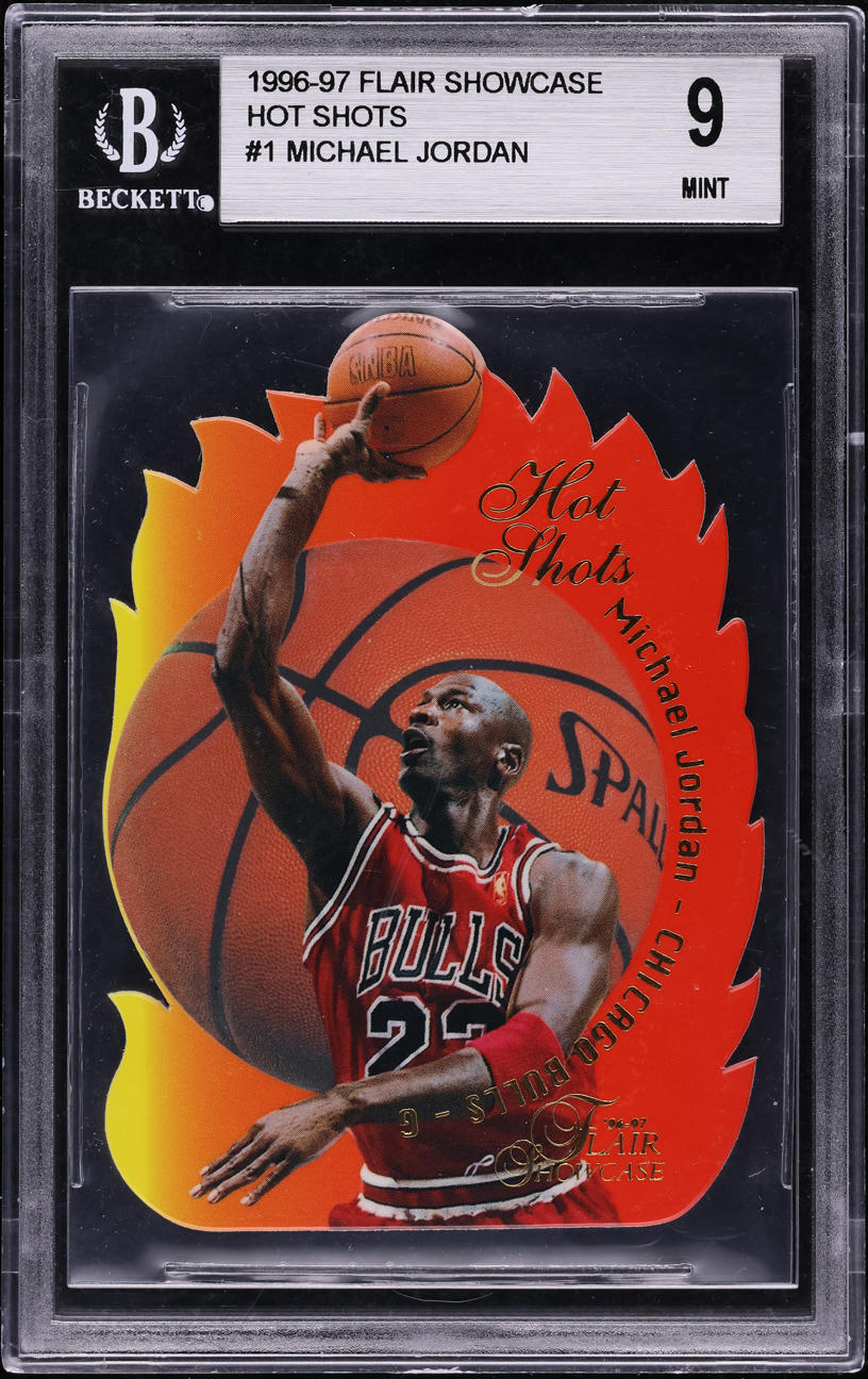 1996 Flair Showcase Hot Shots Die-Cut Michael Jordan #1 BGS 9 MINT