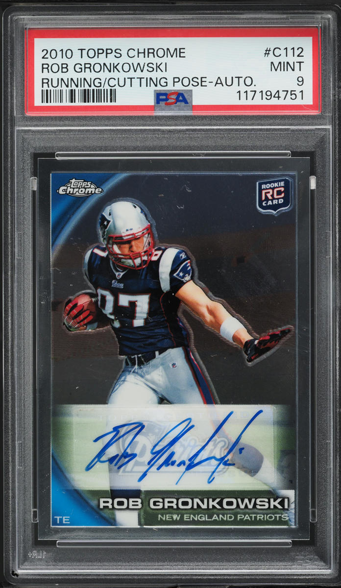 2010 Topps Chrome Rob Gronkowski ROOKIE AUTO #C112 PSA 9 MINT