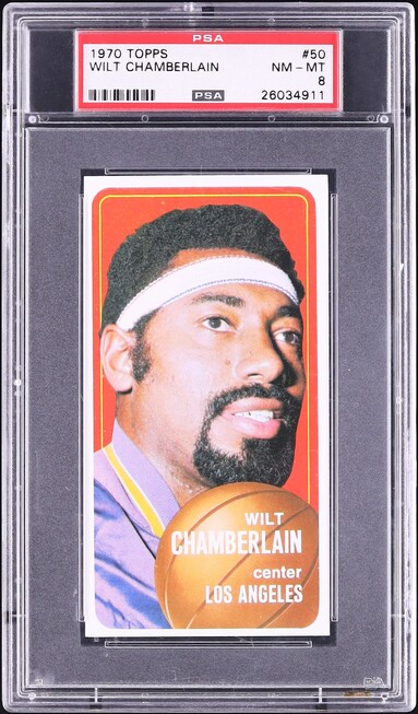 1970 Topps Basketball Wilt Chamberlain #50 PSA 8 NM-MT