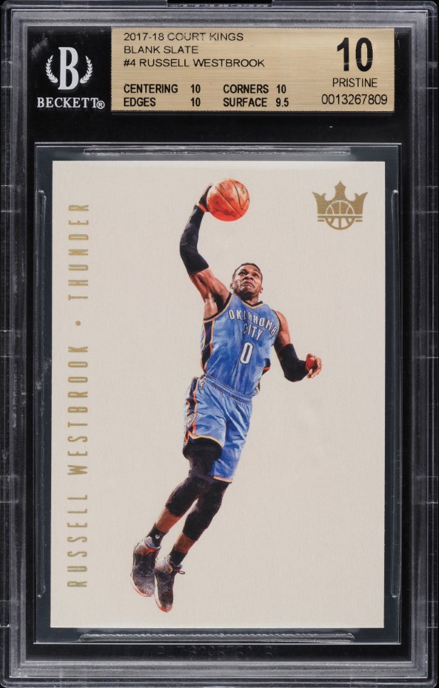 2017 Panini Court Kings Blank Slate Russell Westbrook #4 BGS 10 PRISTINE