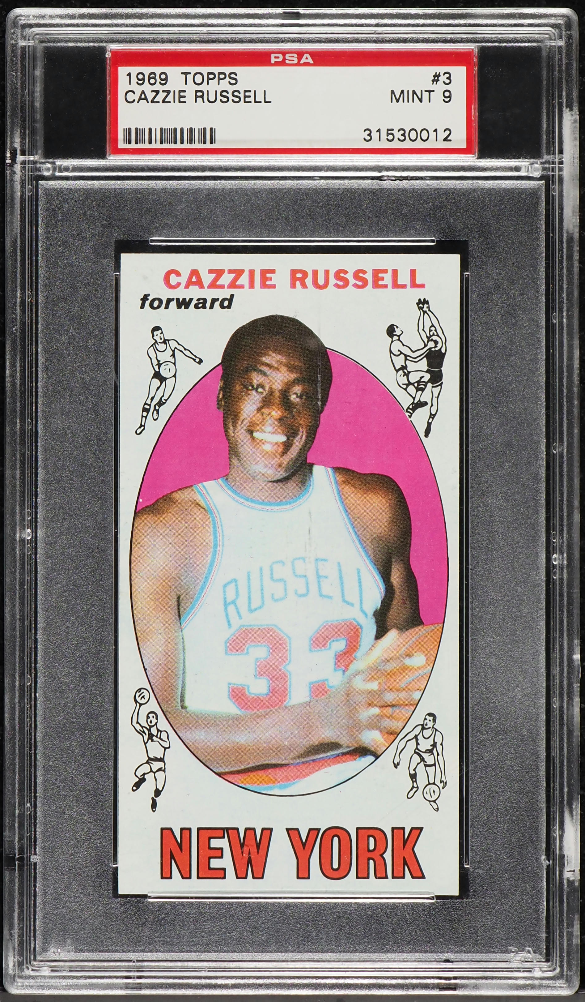 1969 Topps Basketball Cazzie Russell ROOKIE #3 PSA 9 MINT