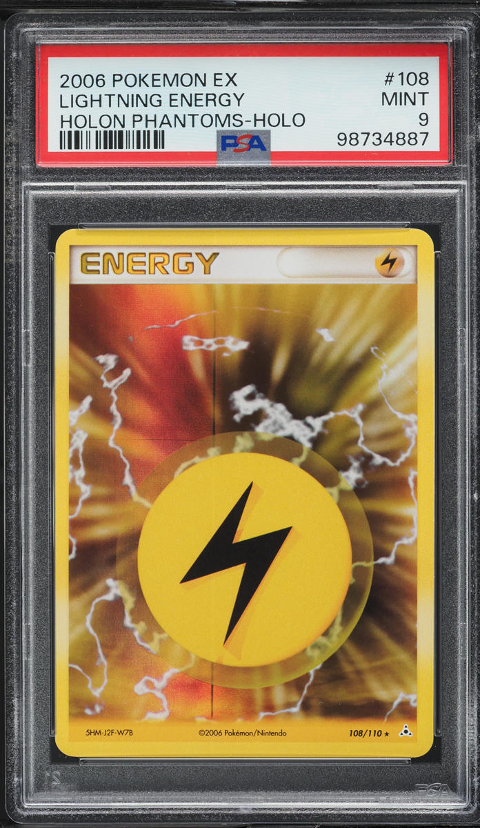 2006 Pokemon EX Holon Phantoms Holo Lightning Energy #108 PSA 9 MINT