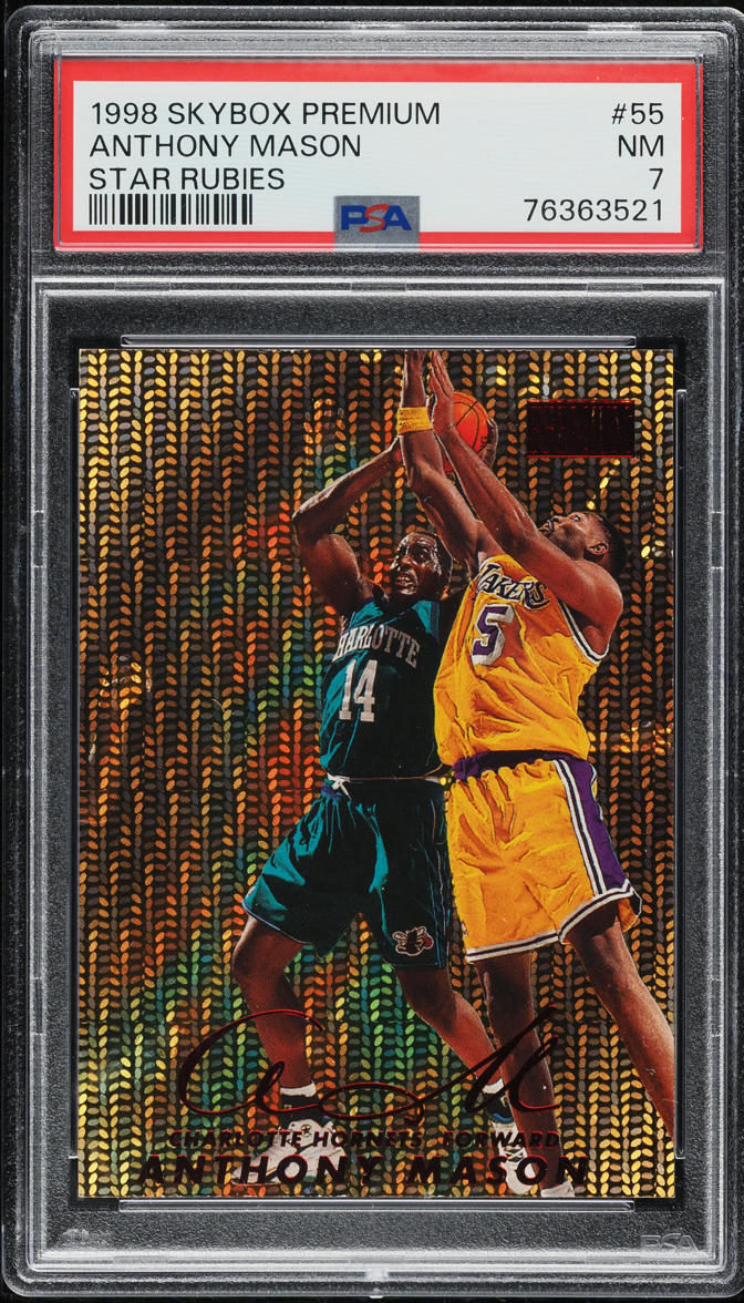 1998 Skybox Premium Star Rubies Anthony Mason /50 #55 PSA 7 NRMT