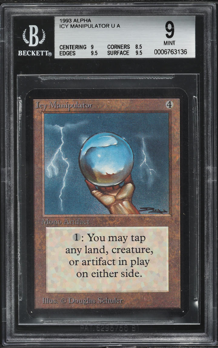 1993 Magic The Gathering MTG Alpha Icy Manipulator BGS 9 MINT