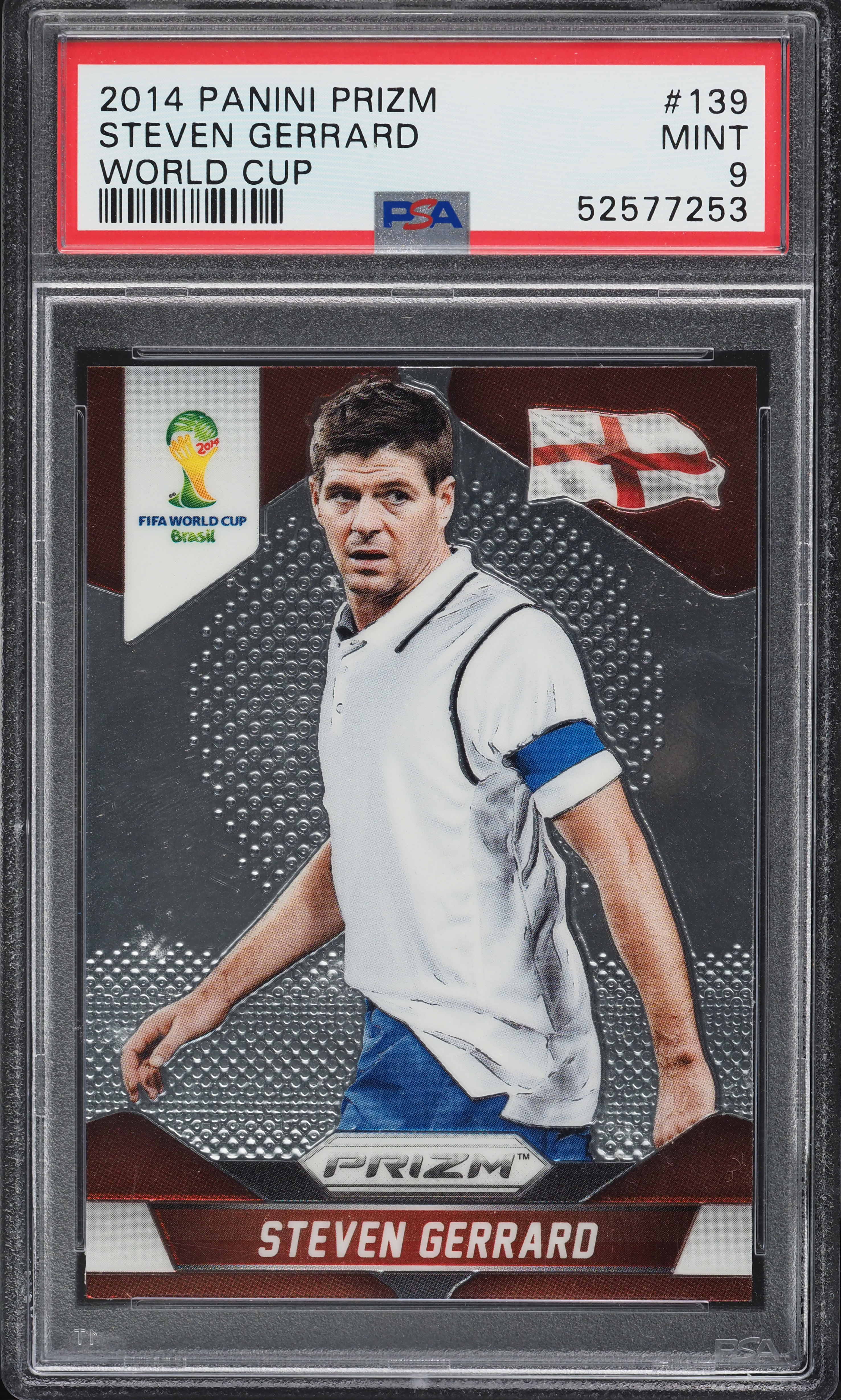 2014 Panini Prizm World Cup Steven Gerrard #139 PSA 9 MINT