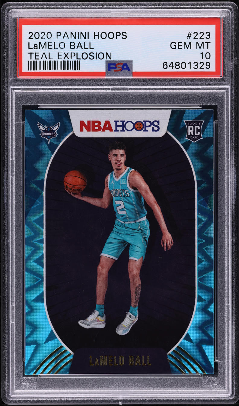 2020 Hoops Teal Explosion LaMelo Ball ROOKIE #223 PSA 10 GEM MINT