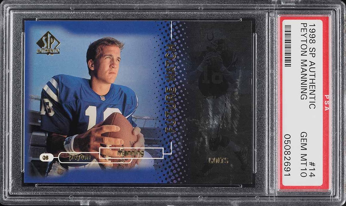 1998 SP Authentic Peyton Manning ROOKIE /2000 #14 PSA 10 GEM MINT