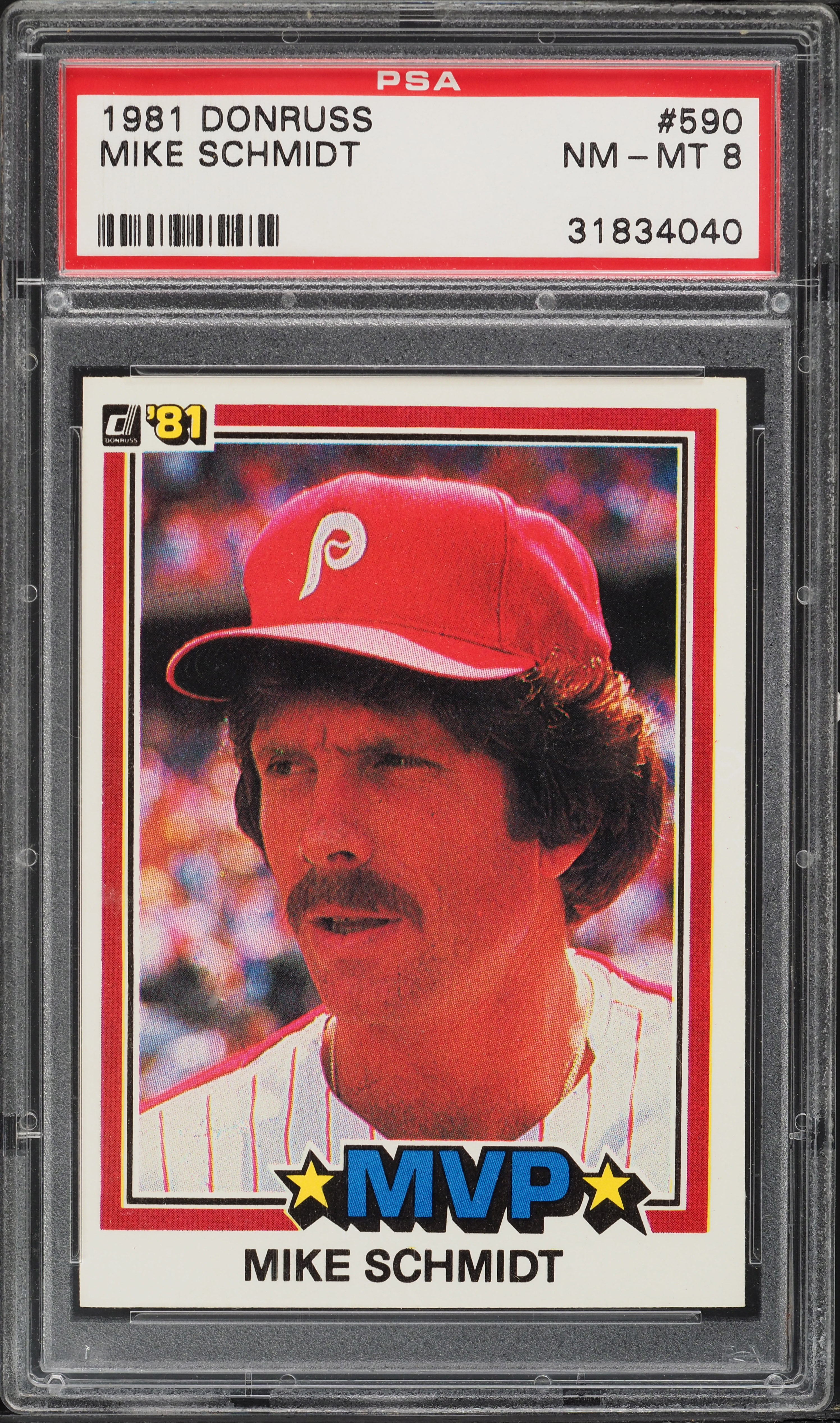 1981 Donruss Mike Schmidt #590 PSA 8 NM-MT