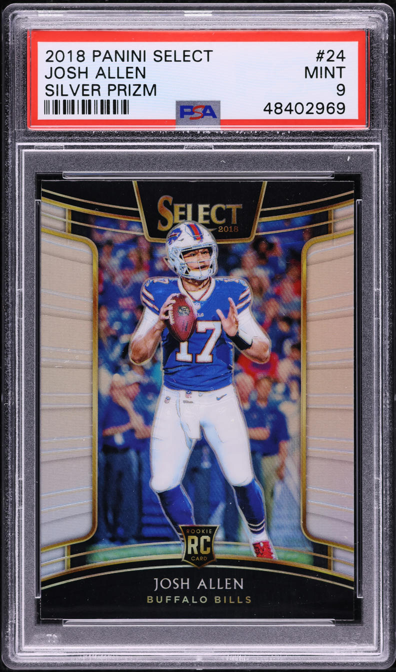 2018 Select Concourse Silver Prizm Josh Allen ROOKIE #24 PSA 9 MINT