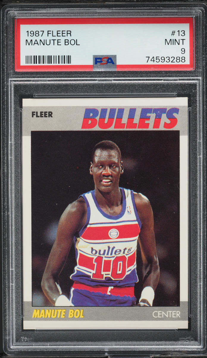 1987 Fleer Basketball Manute Bol #13 PSA 9 MINT
