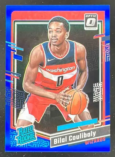 2023-24 Panini Donruss Optic Blue Prizm #243 Bilal Coulibaly RC Rated Rookie /49