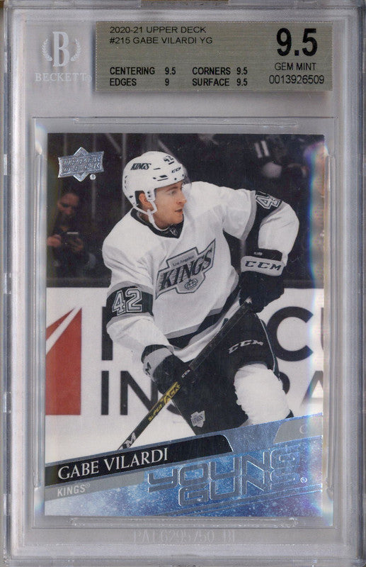 2020-21 Upper Deck #215 Gabe Vilardi Young Guns RC Rookie BGS 9.5