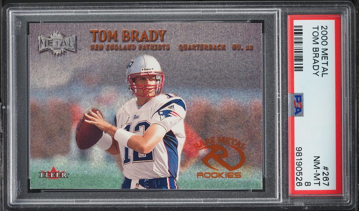2000 Metal Football Tom Brady ROOKIE #267 PSA 8 NM-MT