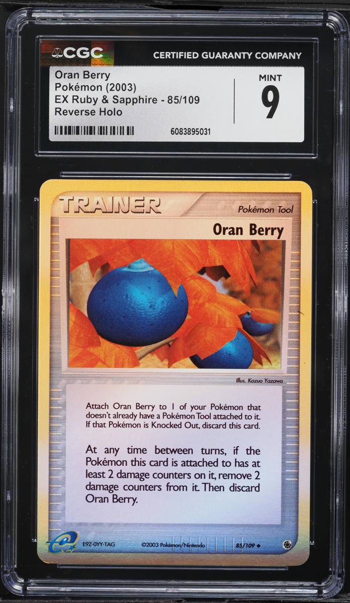 2003 Pokemon EX Ruby & Sapphire Reverse Holo Oran Berry #85 CGC 9 MINT