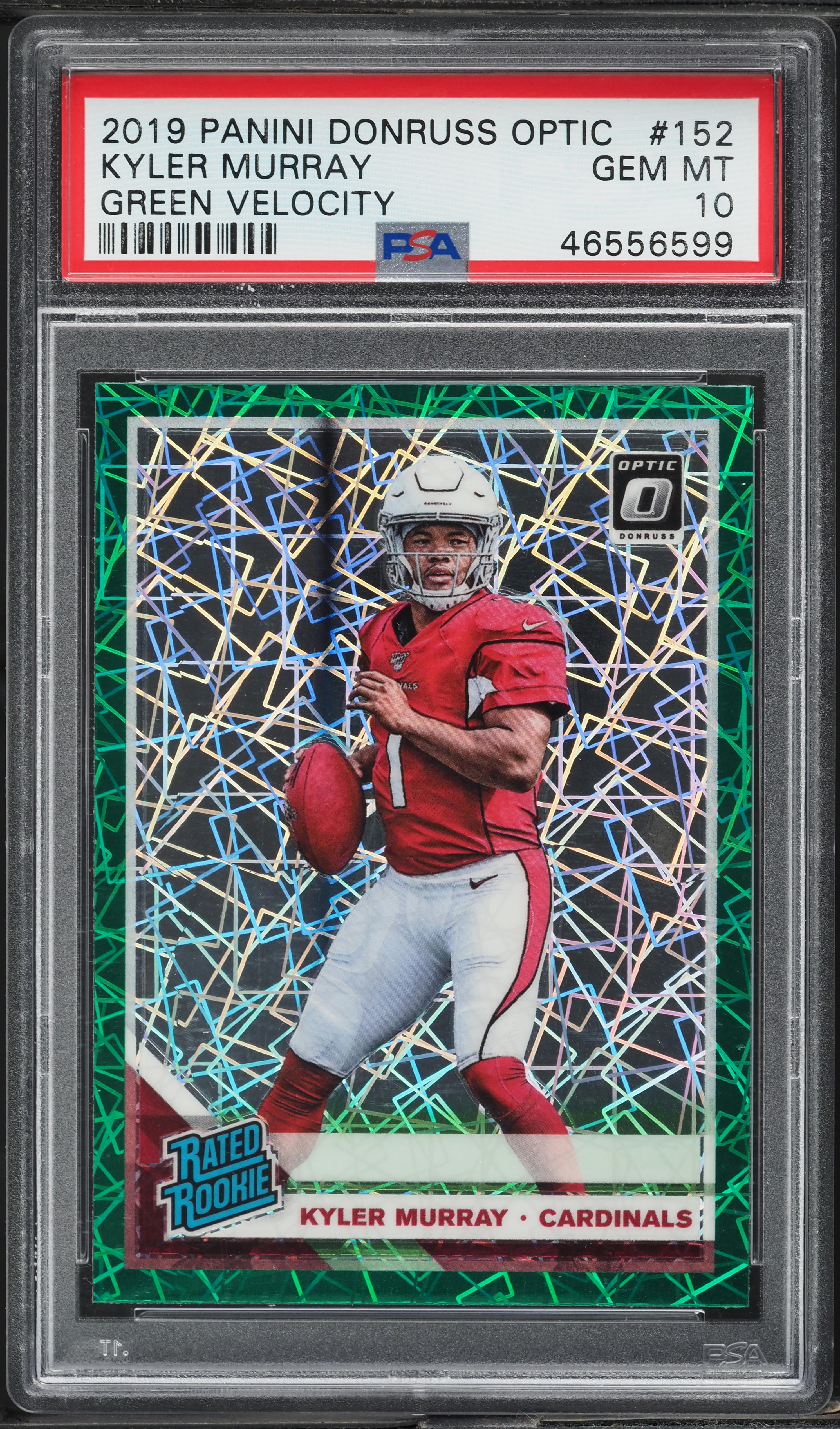 2019 Donruss Optic Green Velocity Kyler Murray ROOKIE #152 PSA 10 GEM MINT