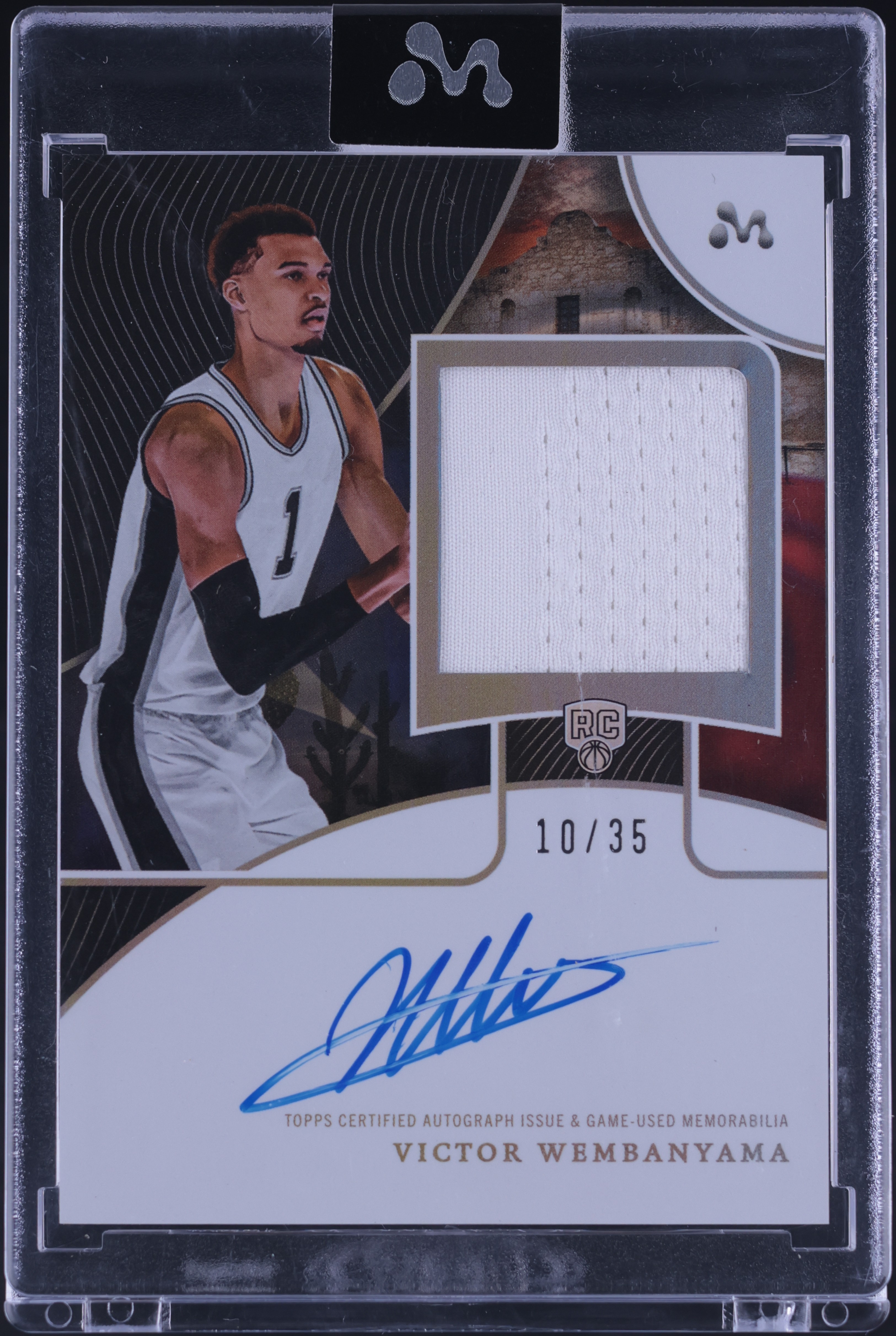 2023 Topps Mercury Texas Refractor Victor Wembanyama RC PATCH AUTO /35 #WAR-4D