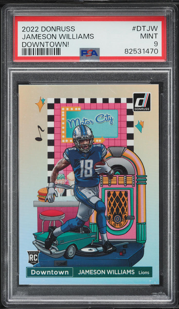 2022 Donruss Downtown Jameson Williams ROOKIE #DT-JW PSA 9 MINT