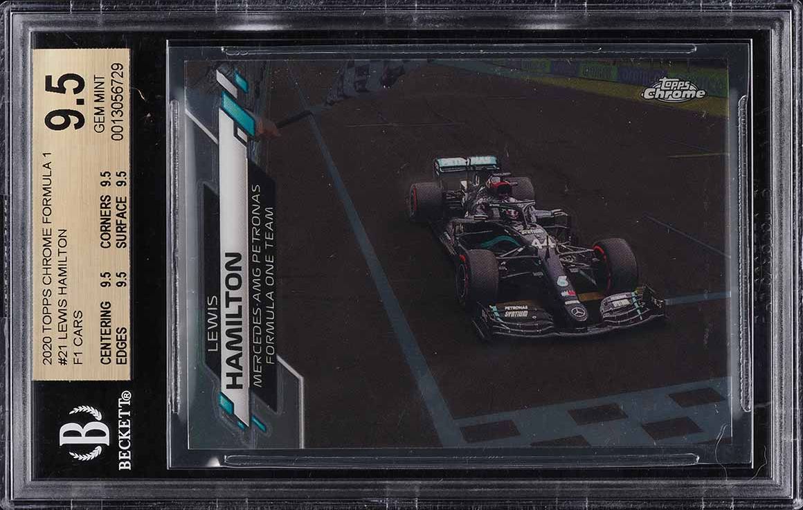 2020 Topps Chrome Formula 1 F1 Lewis Hamilton #21 BGS 9.5 GEM MINT