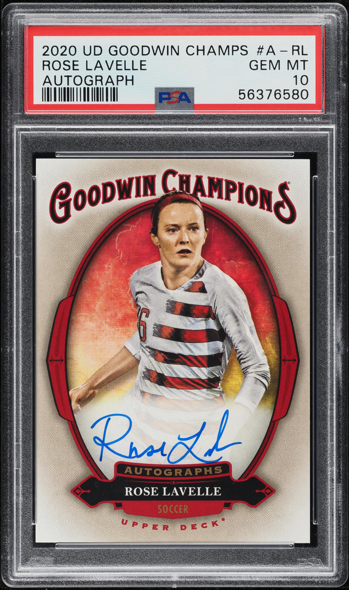 2020 Upper Deck Goodwin Champions Rose Lavelle ROOKIE AUTO #A-RL PSA 10 GEM MINT