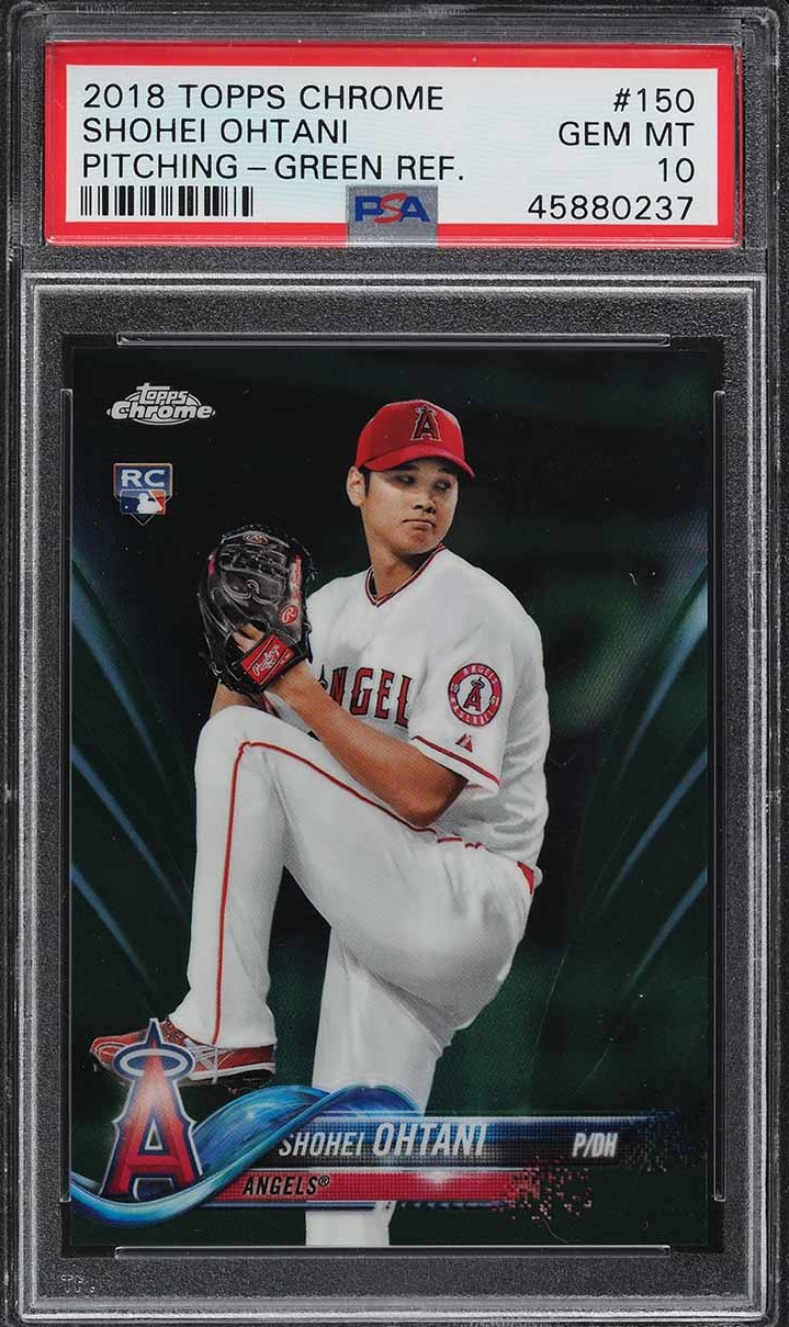 2018 Topps Chrome Green Refractor Shohei Ohtani ROOKIE /99 #150 PSA 10 GEM MINT