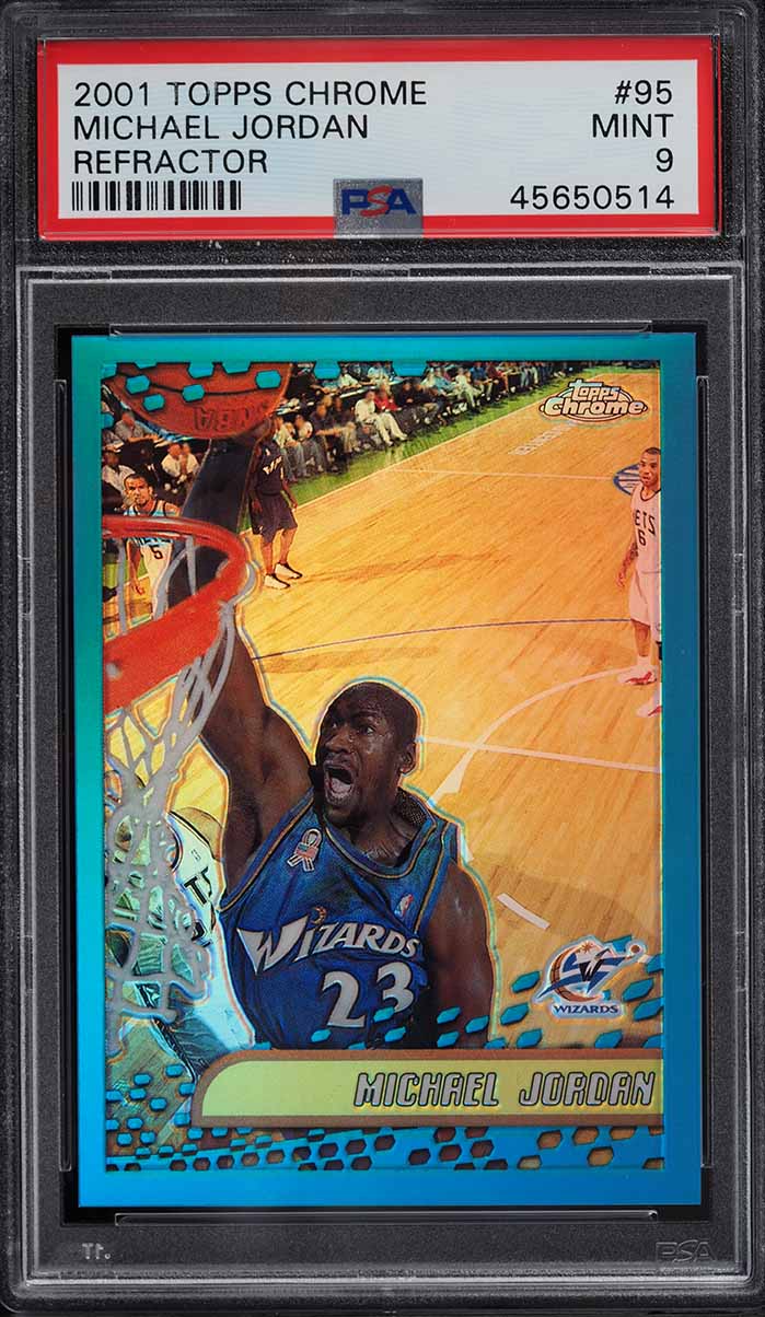 2001 Topps Chrome Refractor Michael Jordan #95 PSA 9 MINT