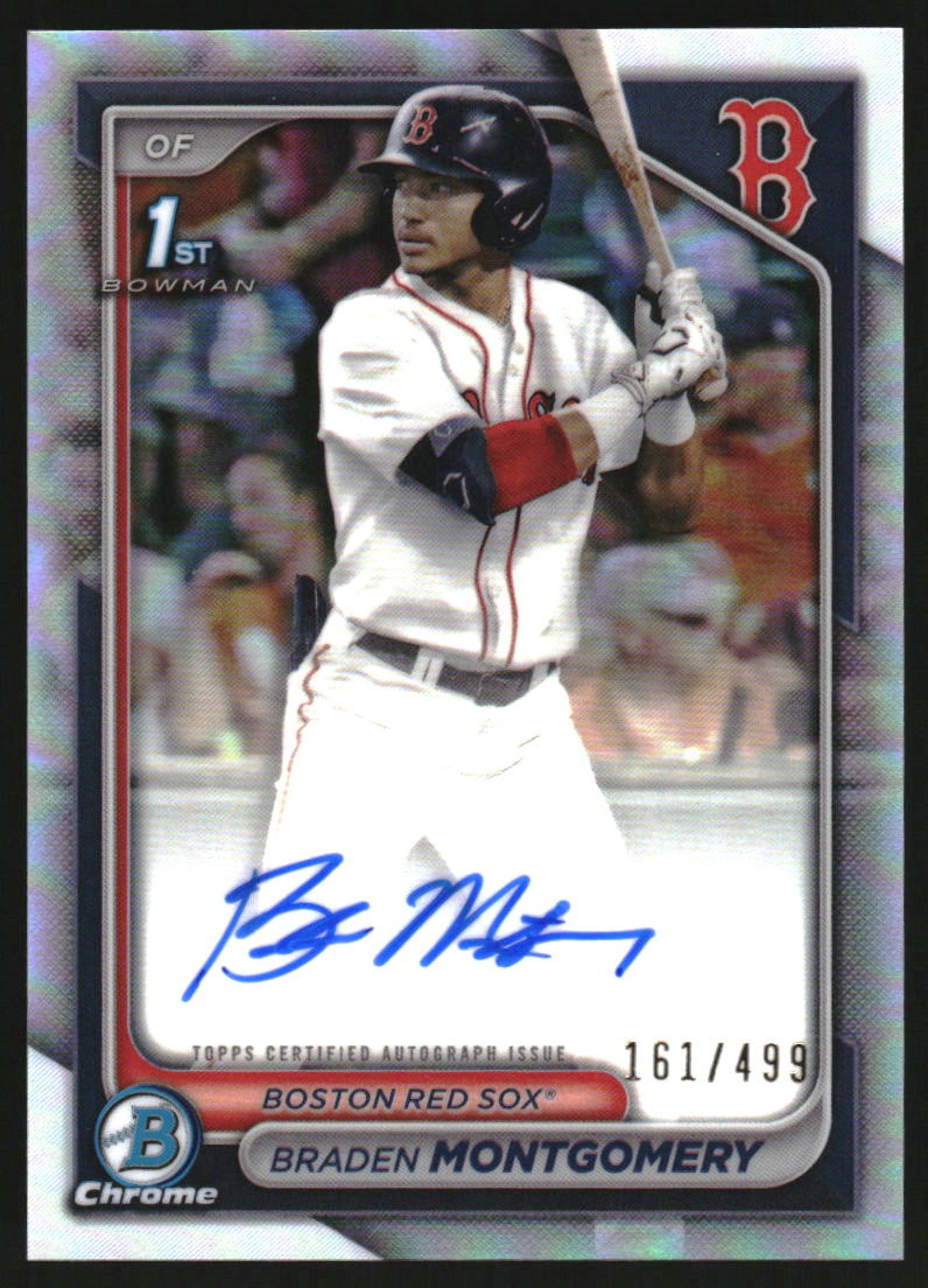 2024 Bowman Chrome Autographs Refractor #CPA-BM Braden Montgomery RC Auto /499