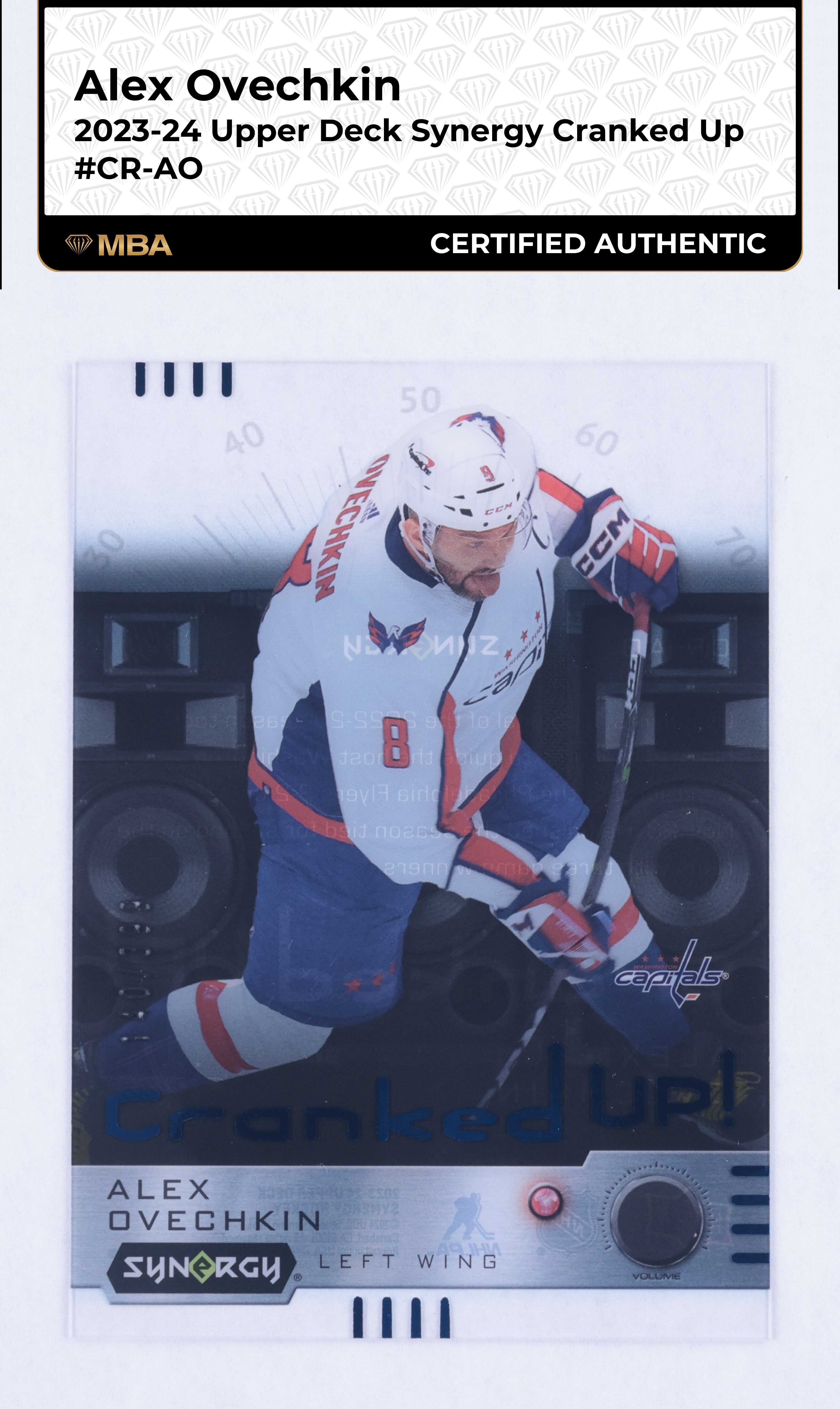 2023 Upper Deck Synergy Cranked Up Alex Ovechkin /849 #CR-AO MBA AUTH