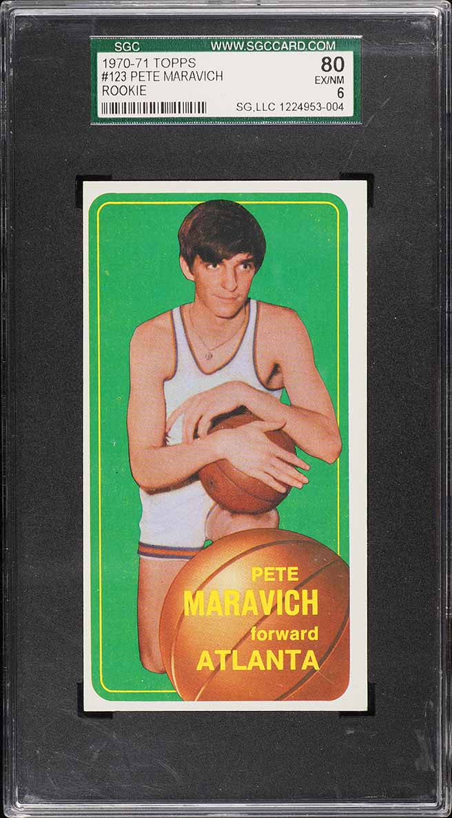 1970 Topps Basketball Pete Maravich ROOKIE #123 SGC 6 EXMT