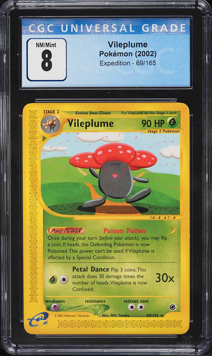 2002 Pokemon Expedition Vileplume #69 CGC 8 NM-MT