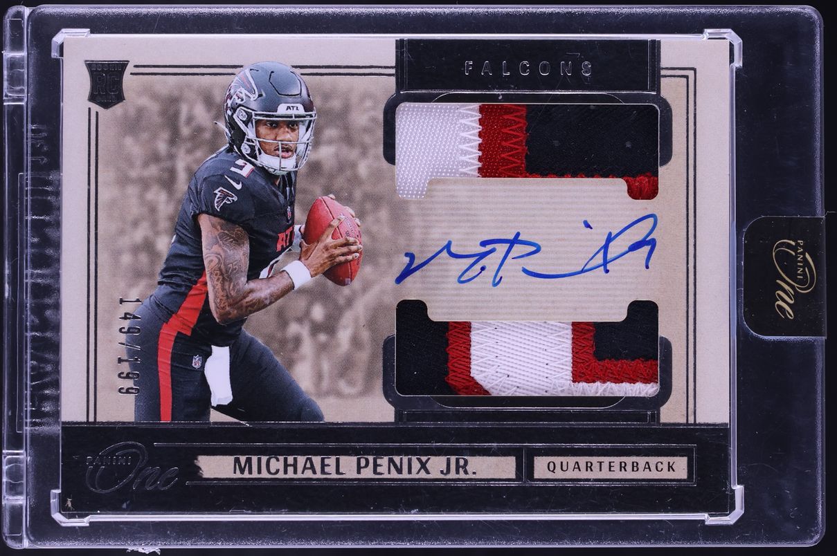 2024 Panini One Dual Michael Penix Jr. ROOKIE PATCH AUTO /199 #32
