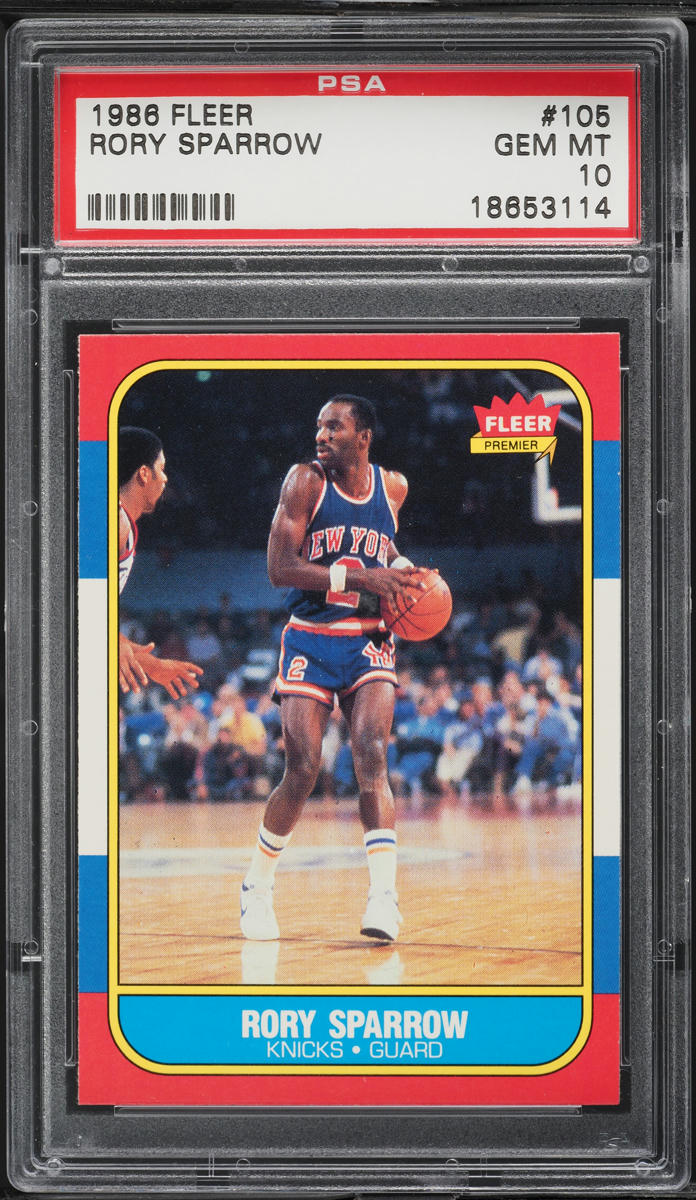 1986 Fleer Basketball Rory Sparrow #105 PSA 10 GEM MINT