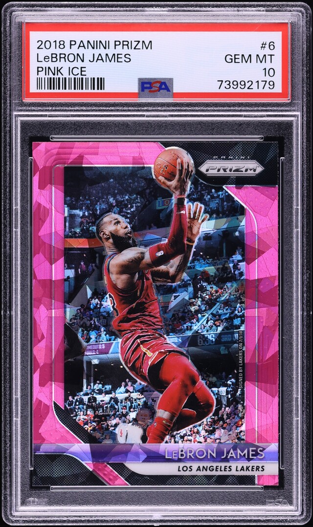 2018 Panini Prizm Pink Ice LeBron James #6 PSA 10 GEM MINT