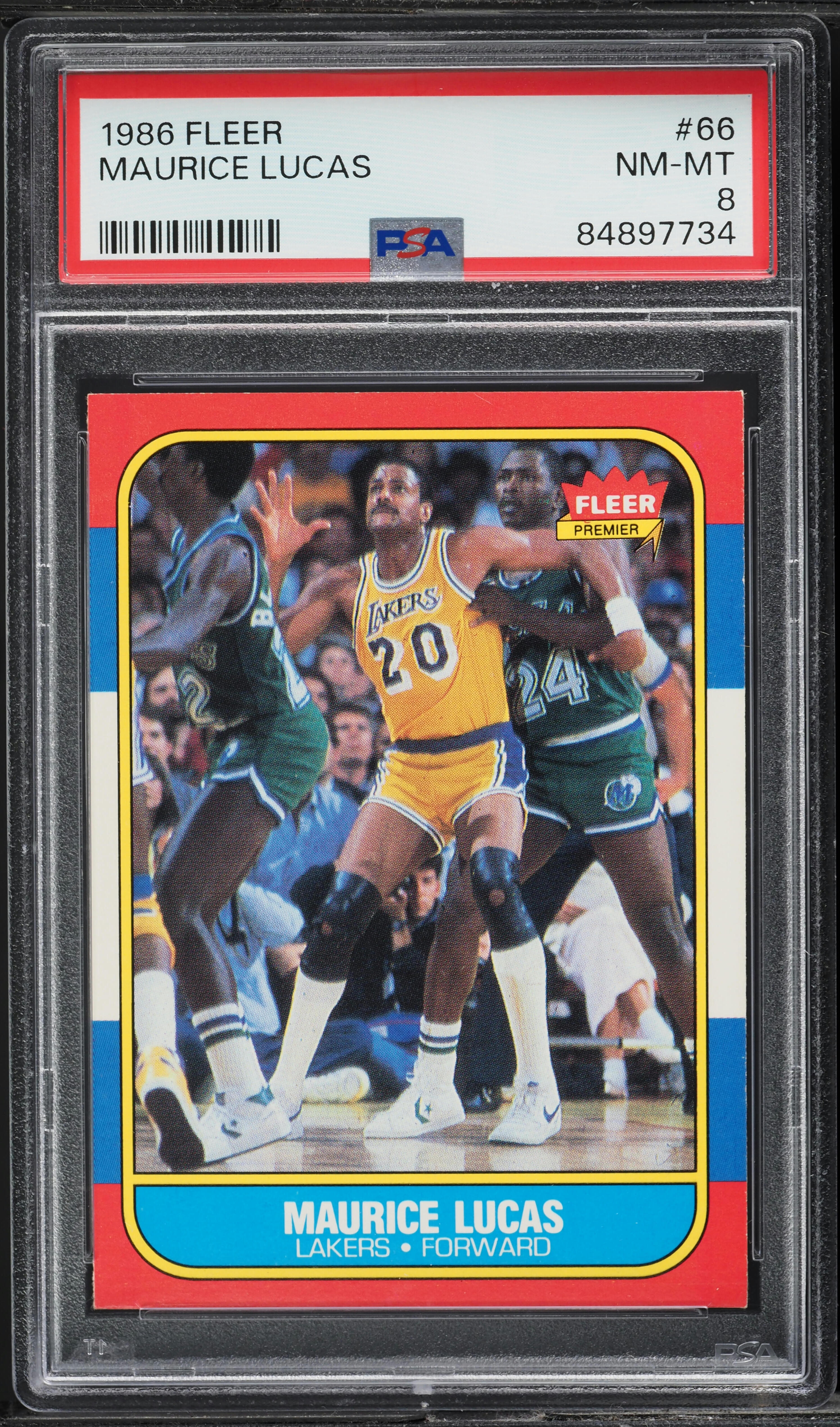 1986 Fleer Basketball Maurice Lucas #66 PSA 8 NM-MT