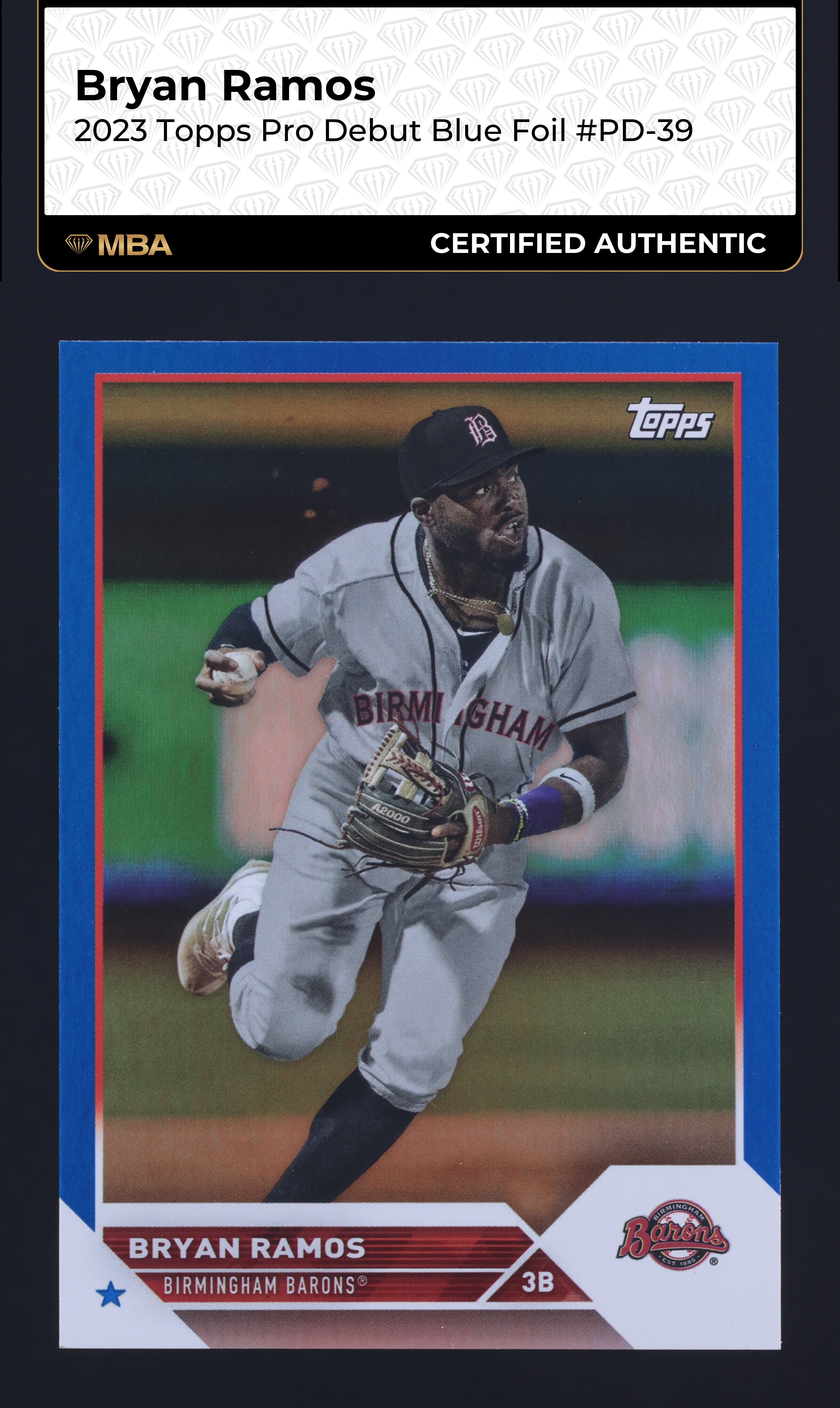 2023 Topps Pro Debut Blue Foil Bryan Ramos ROOKIE /150 #PD-39 MBA AUTH