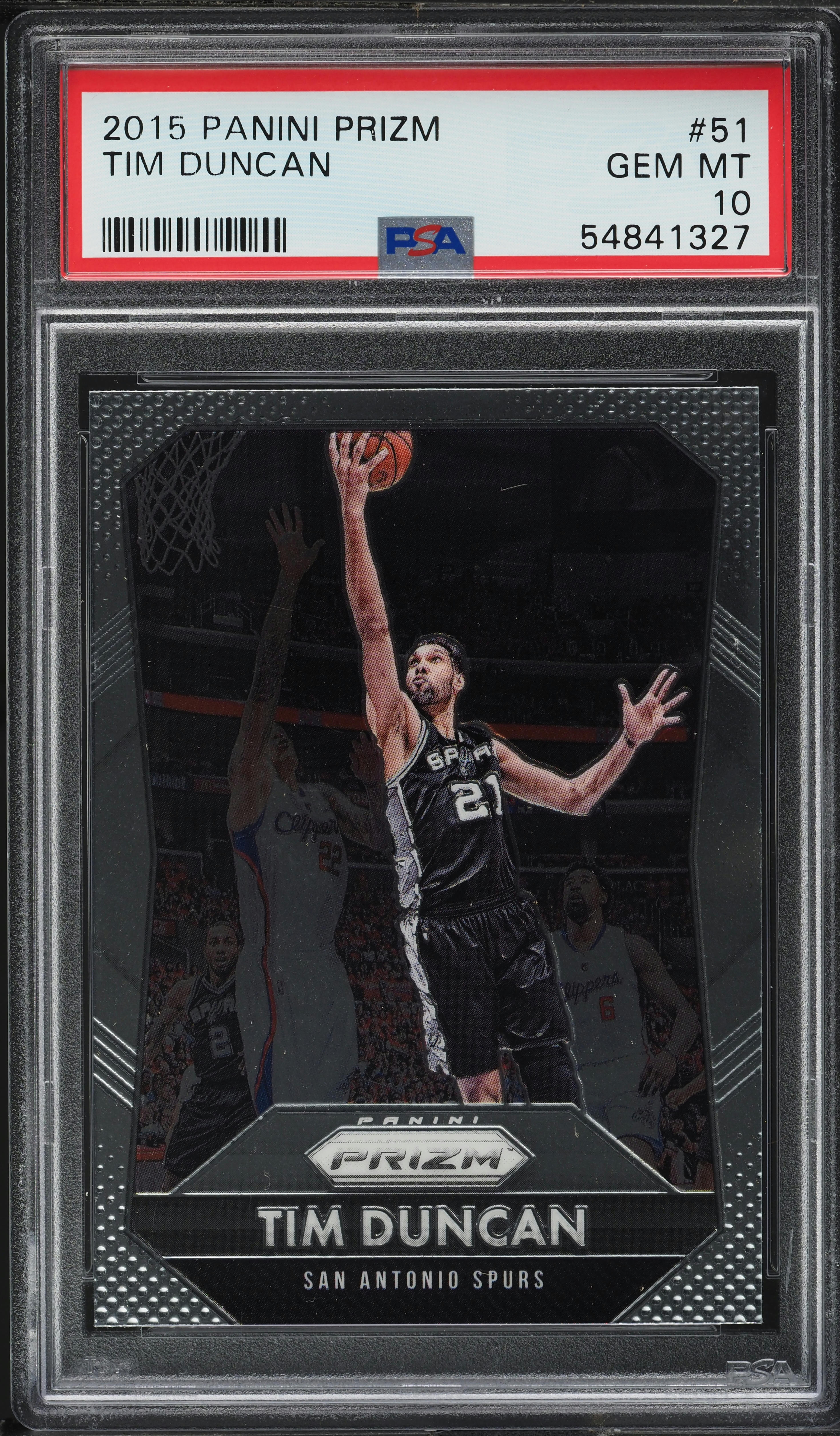 2015 Panini Prizm Tim Duncan #51 PSA 10 GEM MINT