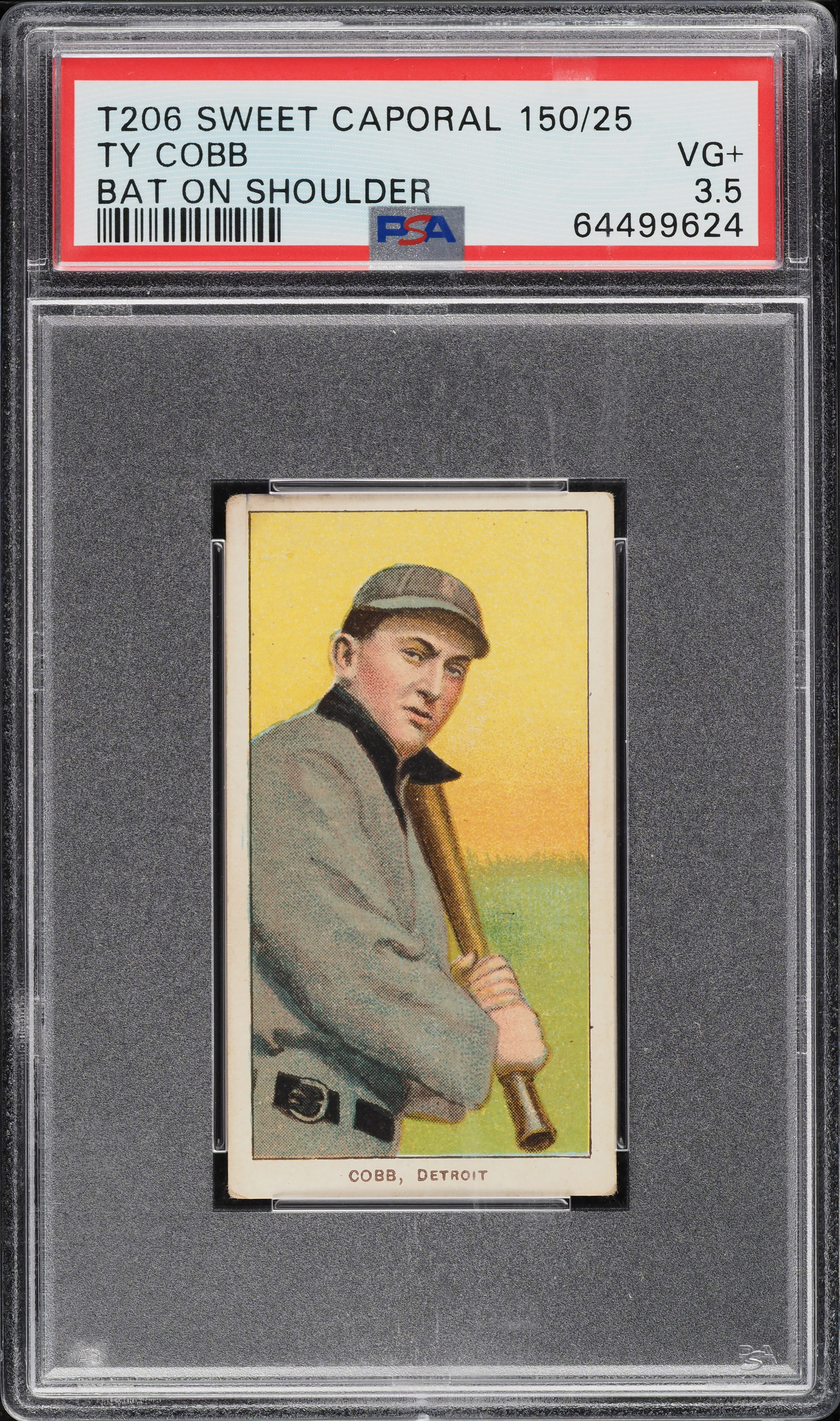 1909-11 T206 Ty Cobb BAT ON SHOULDER PSA 3.5 VG+ (PWCC-A)