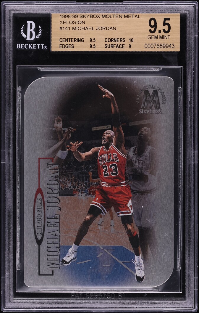 1998 Skybox Molten Metal Xplosion Michael Jordan #141 BGS 9.5 GEM MINT