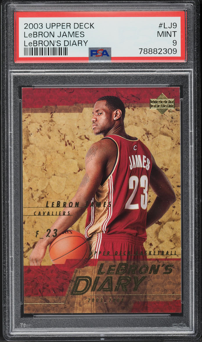 2003 Upper Deck Diary LeBron James ROOKIE #LJ9 PSA 9 MINT